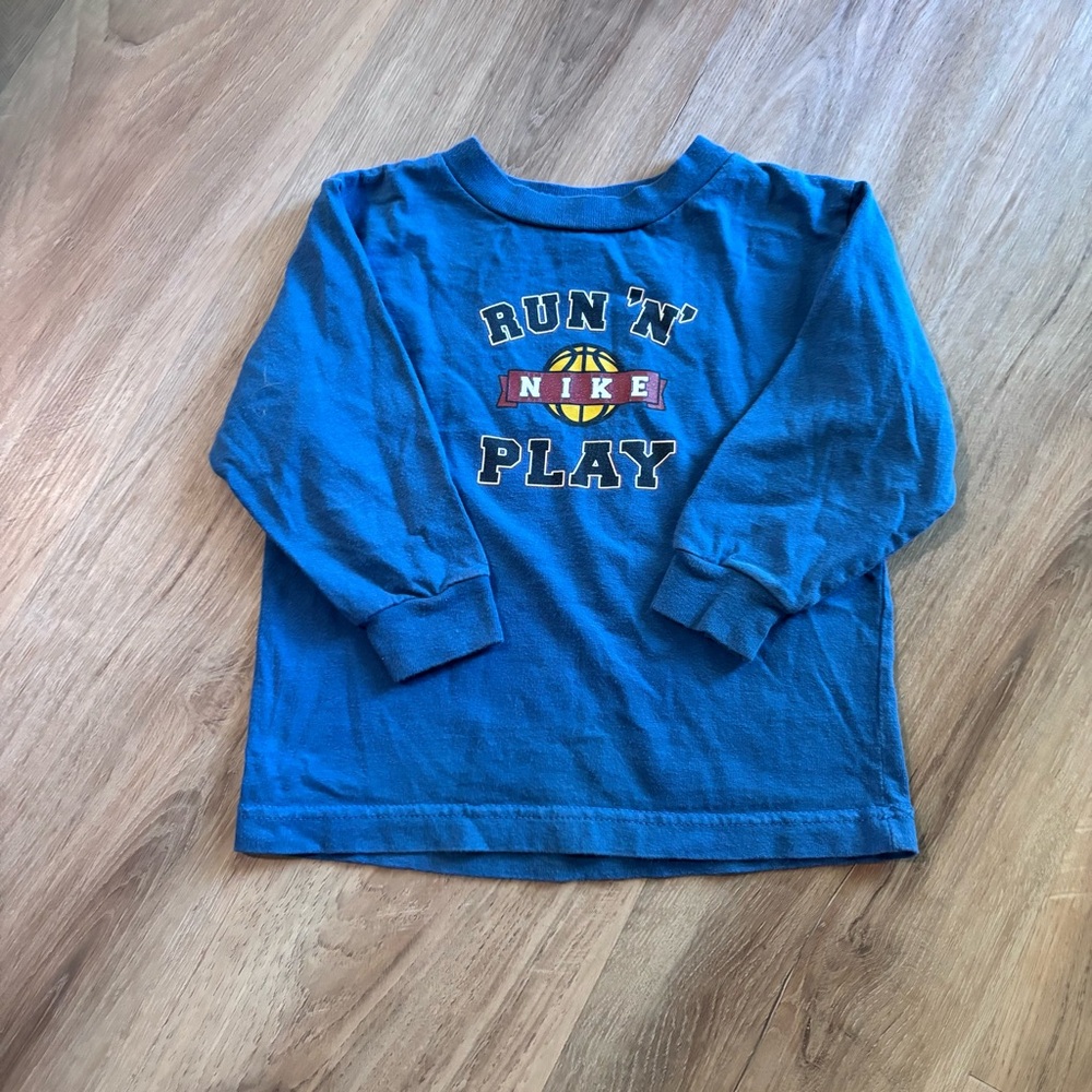 Nike Kids Long Sleeve Tee Blue ‘Run n Play’